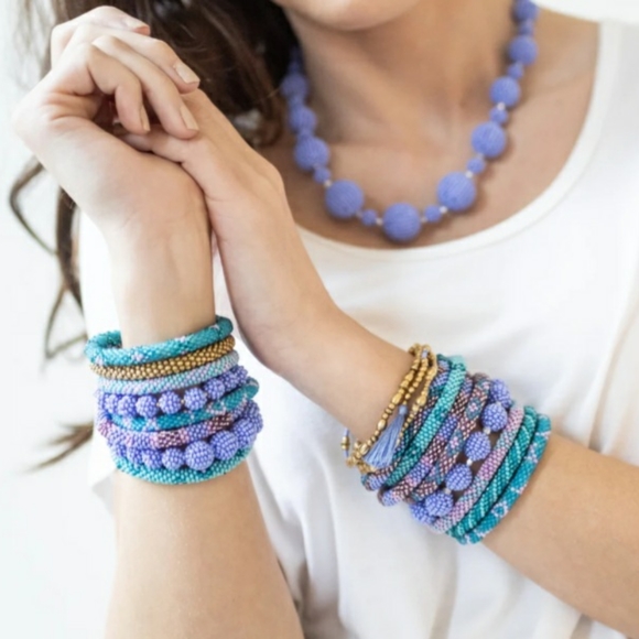 MALDIVES -Original Roll-On® Bracelets, 7" round, made in Nepal #4 (3 pieces) - Picture 6 of 7